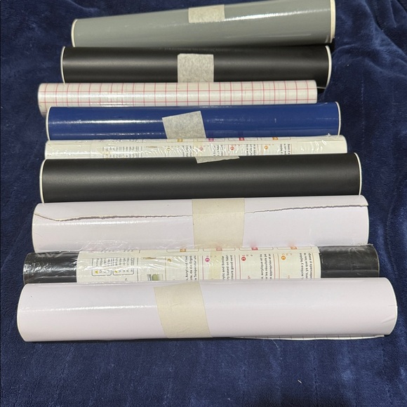 None Other - Assorted Vinyl Roll Bundle in Blue, Black, White, Gray